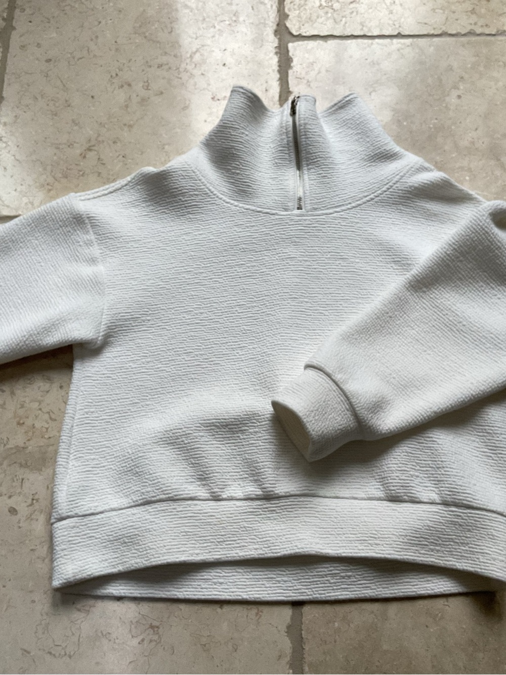 Calia Half-Zip Sweatshirt in White S Like New